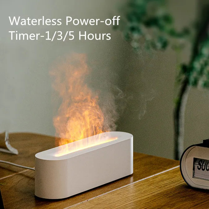 Fireplace Flame Diffuser Aromatherapy Essential Oil Diffuser 150ml Cool Mist Ultrasonic Humidifier for Bedroom Office Home Yoga