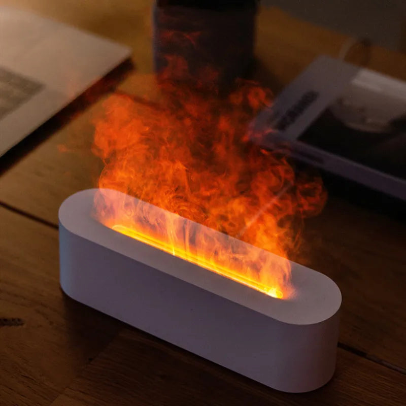 Fireplace Flame Diffuser Aromatherapy Essential Oil Diffuser 150ml Cool Mist Ultrasonic Humidifier for Bedroom Office Home Yoga